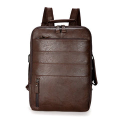Retro Casual Leather Backpack for School Women Teenagers