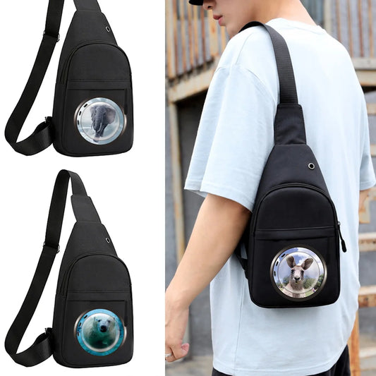 Canvas Shoulder Bag USB Male Anti Theft Chest Pack Sport Messenger Bag