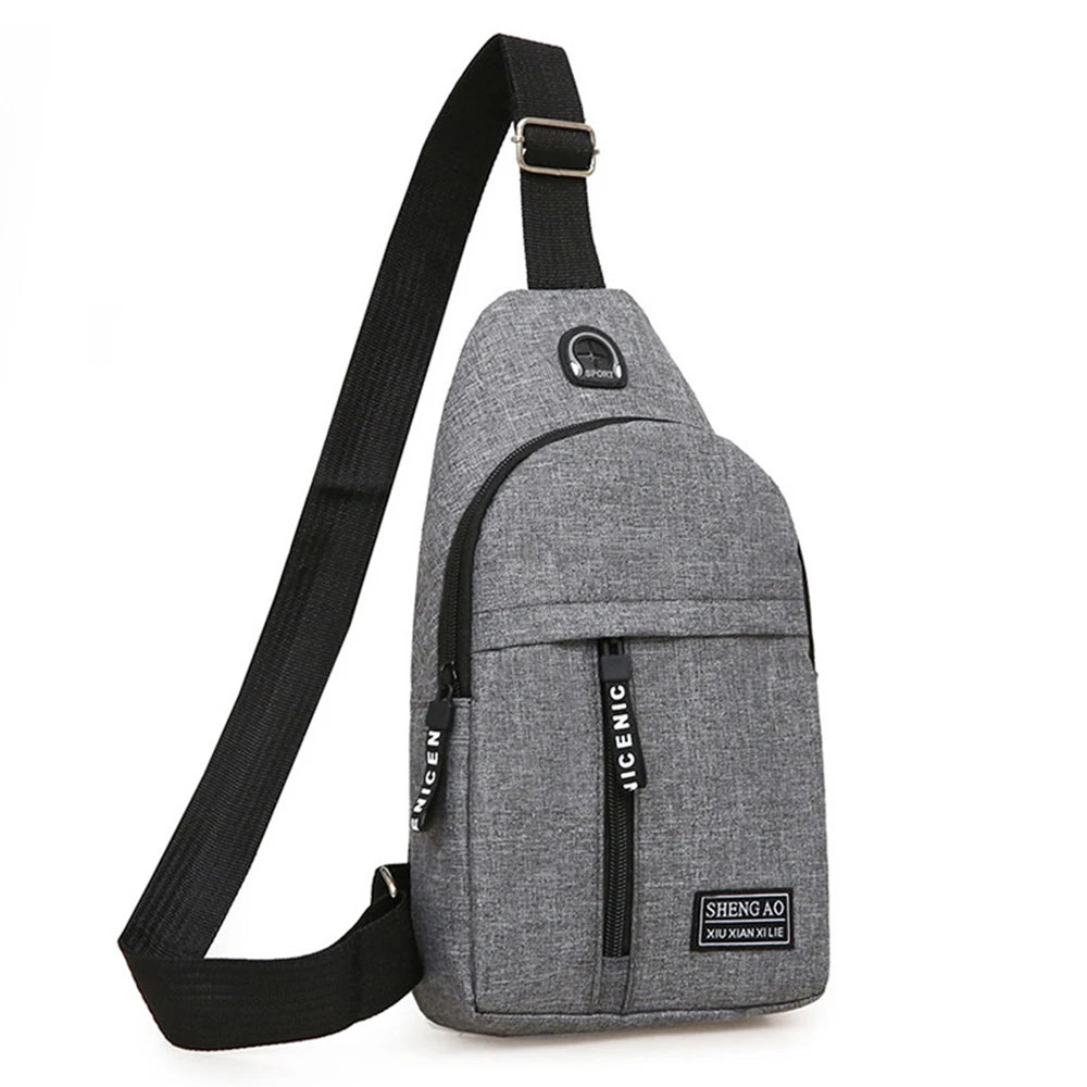 Canvas Shoulder Bag Crossbody Chest Pack Daily Messenger Fanny Pack
