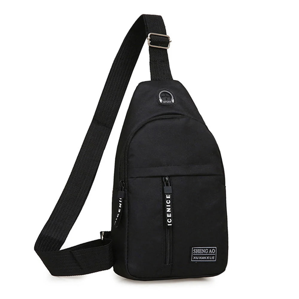 Canvas Shoulder Bag Crossbody Chest Pack Daily Messenger Fanny Pack