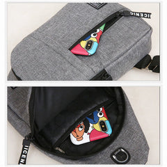 Canvas Shoulder Bag Crossbody Chest Pack Daily Messenger Fanny Pack