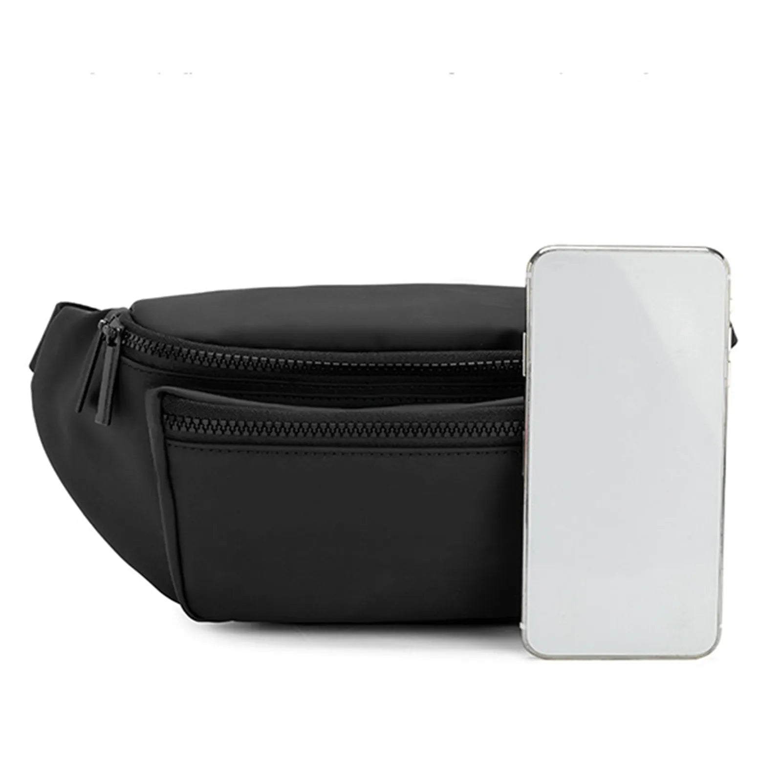 Men Solid Messenger Bag Large Capacity Shoulder Bag Waist Bag