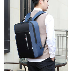 Men Stylish Backpack USB Charging School Backpack 15.6 Inch Laptop