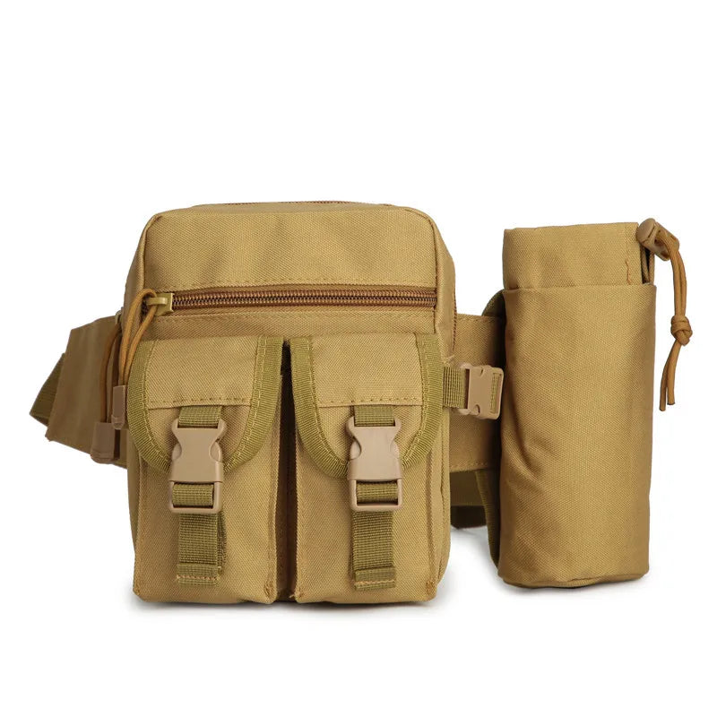 Tactical Waist Bag Water Bottle Holder Fanny Pack for Outdoor Sports