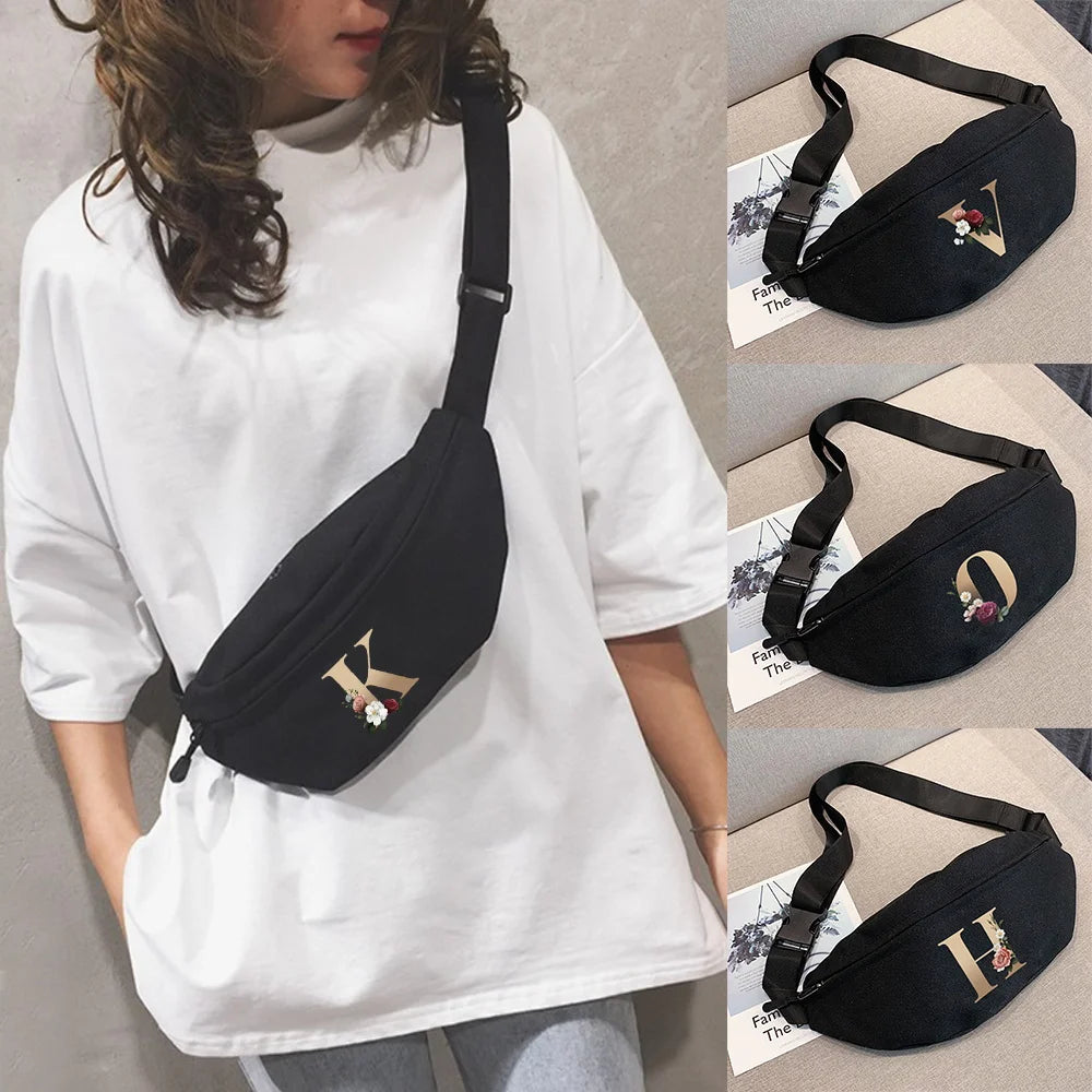 Canvas Crossbody Bag Outdoor Sports Chest Pack Women Men Messenger Bag