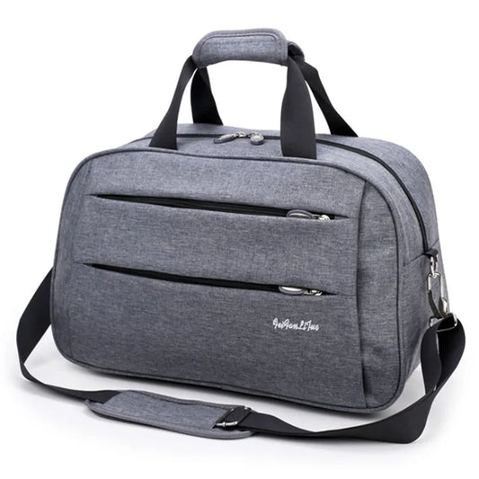 Men Travel Bags Zipper Hand Luggage Weekend Duffle