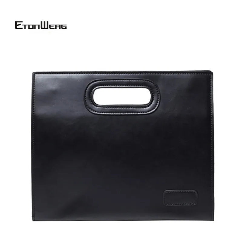 Men Vintage Briefcase PU Leather Handbag Business Office Bag
