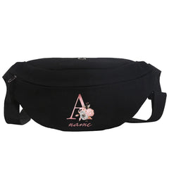 Personalized Name Waist Bag Phone Belt Pouch Fanny Pack Letter Print