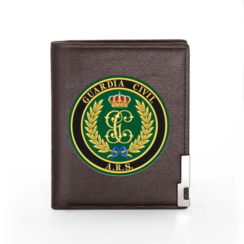 Leather Guardia Civil A.R.S. Printed Wallet