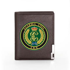 Leather Guardia Civil A.R.S. Printed Wallet