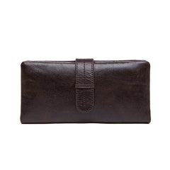 Men Wallet Leather Long Leather Wallet Leisure Cow Leather Wallet