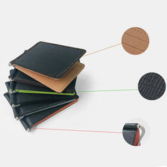 Men Wallet Short Skin Wallets Purses PU Leather Money Clips
