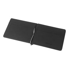 Men Wallet Short Skin Wallets Purses PU Leather Money Clips Solid Thin Wallet