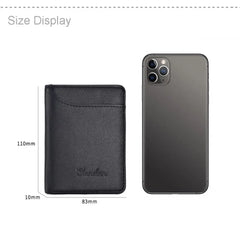 Men Short Wallet PU Leather Money Clip Thin Wallet Purses