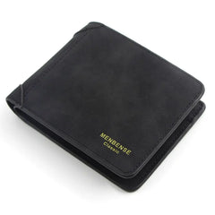 Men Short Wallet PU Leather Money Clips Thin Purses