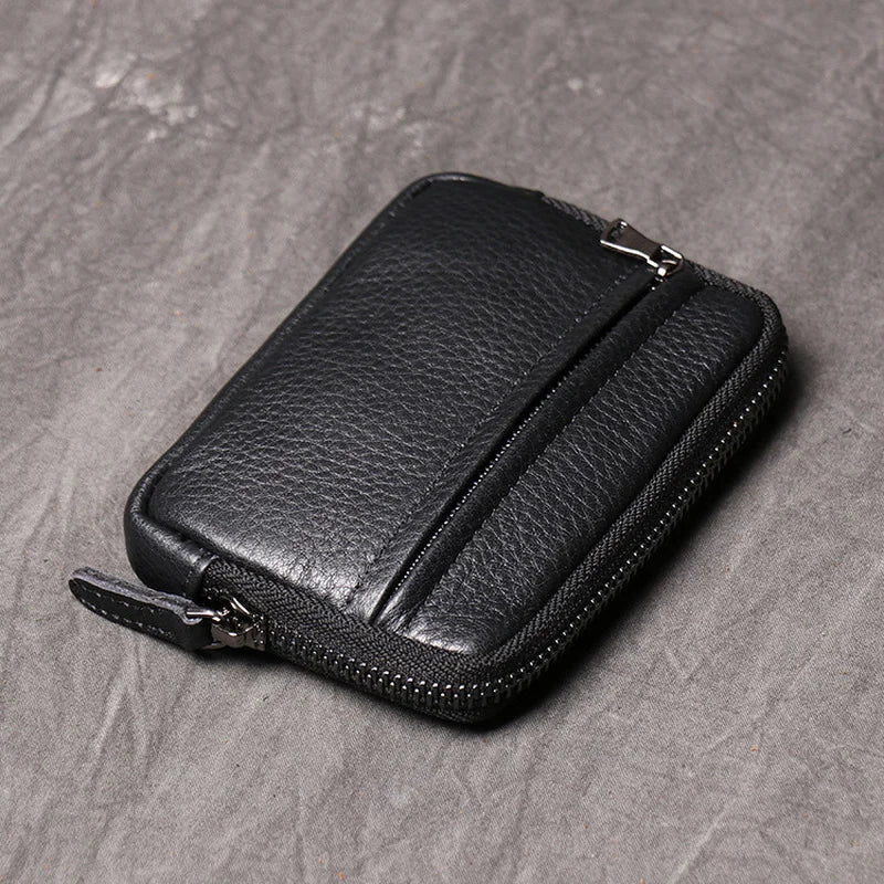 Short Money Clip Bag Leather Wallets for Men and Women