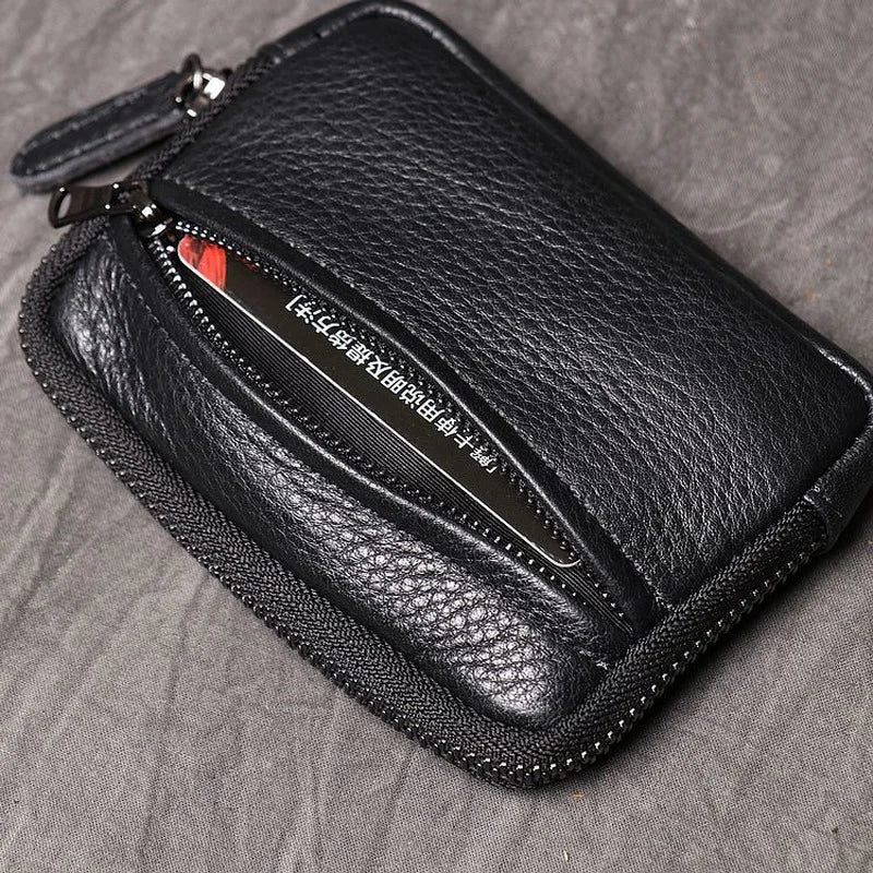 Short Money Clip Bag Leather Wallets for Men and Women