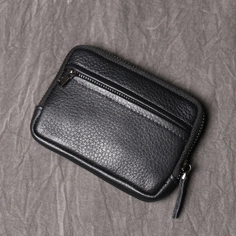 Short Money Clip Bag Leather Wallets for Men and Women