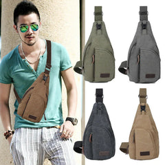 Canvas Sling Bag Backpack Crossbody Chest Bag Daily Casual Hiking