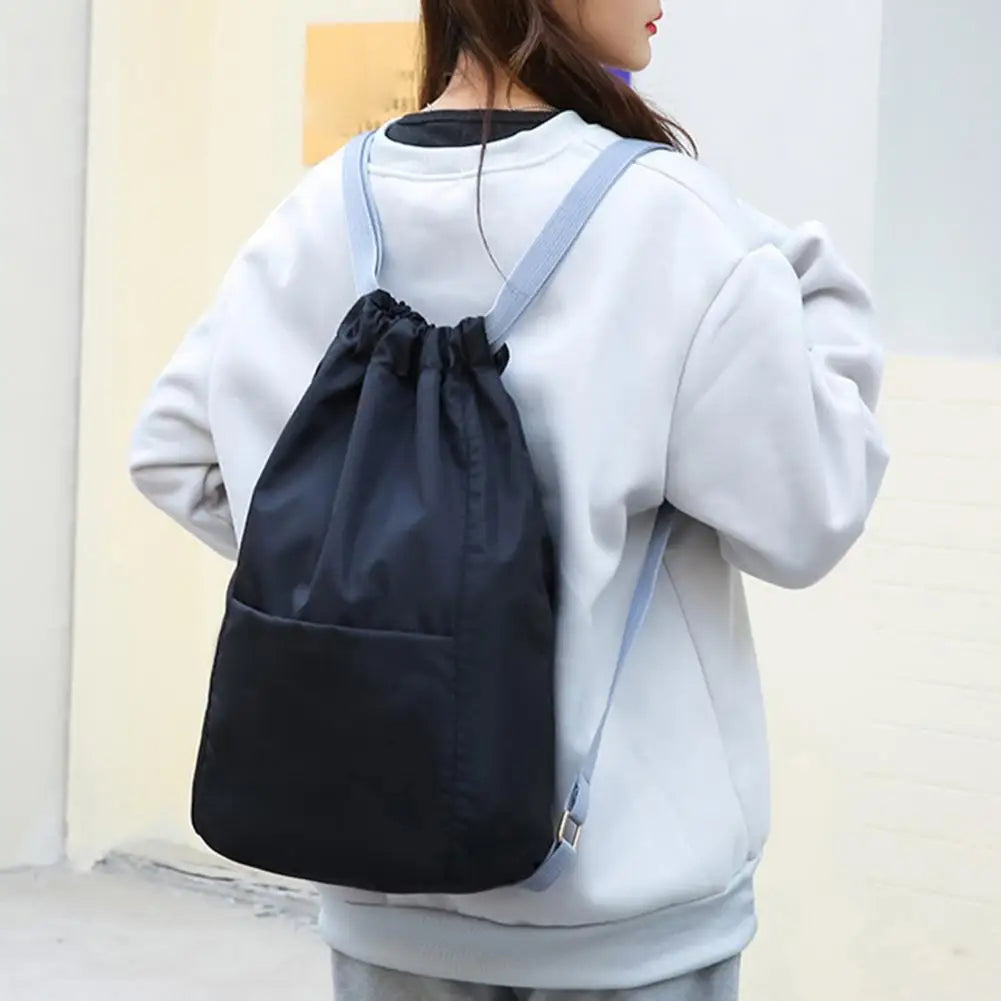 Portable Basketball Bag Adjustable Straps Vacation Drawstring