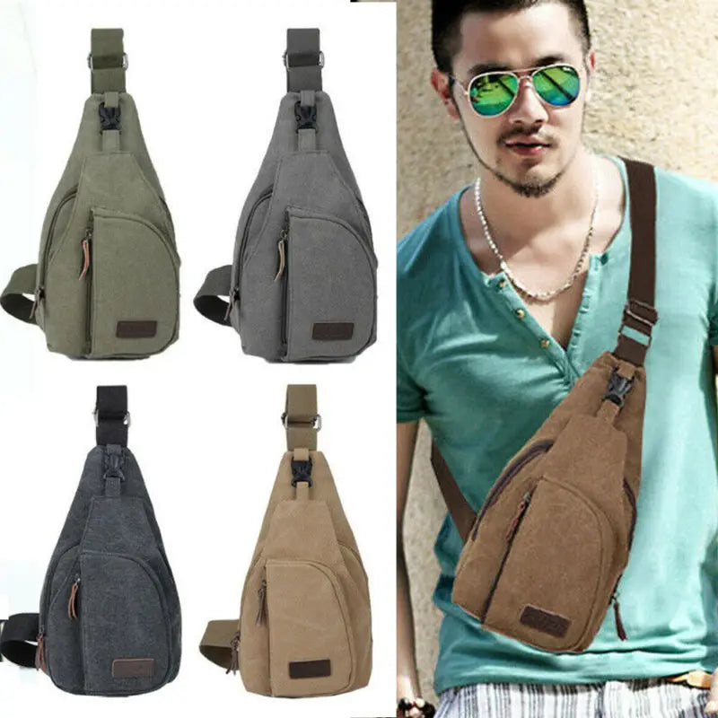 Men Women Crossbody Shoulder Bag Sling Chest Pack Sports Daily Travel