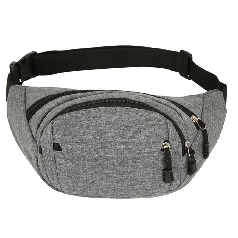 Men Women Fanny Pack Outdoor Sports Running Waist Bag Canvas Travel Phone Bag