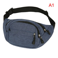 Men Women Fanny Pack Outdoor Sports Running Waist Bag Canvas Travel Phone Bag