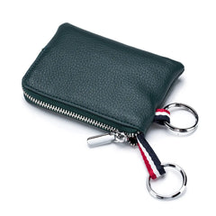 Men Women Cowhide Leather Zipper Mini Purses Wallets