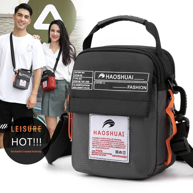 Men Messenger Bag Nylon Crossbody Travel Satchel Waterproof Shoulder Bag