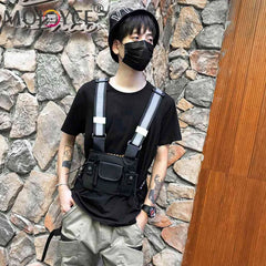 Men Women Phone Backpack Hip Hop Chest Knapsack Tactical Package