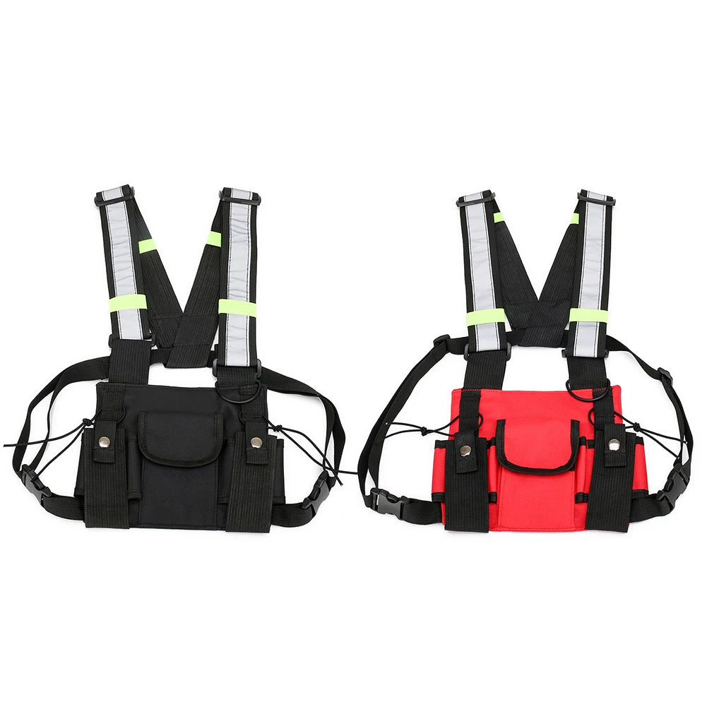 Men Women Phone Backpack Hip Hop Chest Knapsack Tactical Package