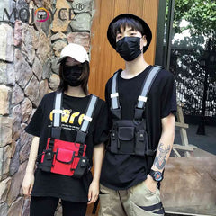 Men Women Phone Backpack Hip Hop Chest Knapsack Tactical Package