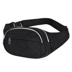 Quilted Waist Fanny Pack Multi-layer Large Capacity Crossbody Bag