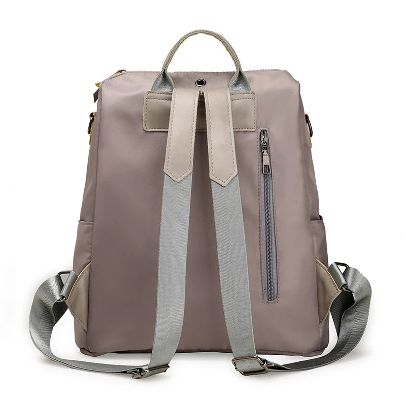 Nylon Backpack Casual Teenagers School Bags Waterproof Solid Girls Boy Bags