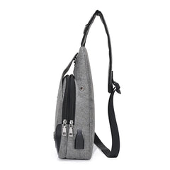 Men Women Solid Chest Bags Daily Shoulder Bags For Phone Laptop Soft