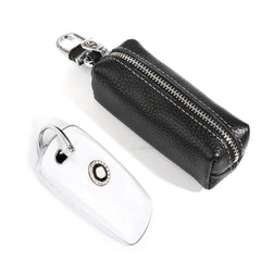 Men Women Synthetic Leather Car Key Ring Holder for Case KeyChain Purse Bag
