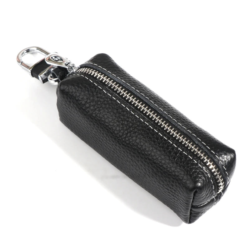 Men Women Synthetic Leather Car Key Ring Holder for Case KeyChain Purse Bag