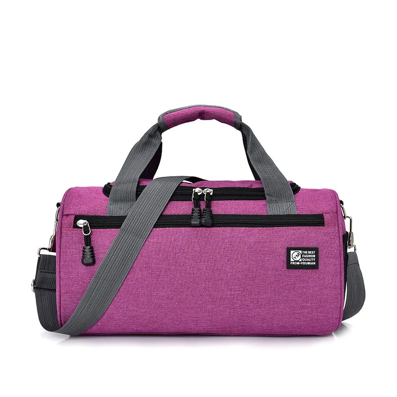 Men Women Travel Sport Bags Handbags Light Luggage Business Cylinder Handbag