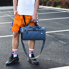 Men Women Travel Sport Bags Handbags Light Luggage Business Cylinder Handbag