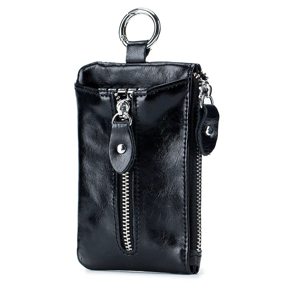 Vintage Cow Leather Coins Purses Keys Wallets