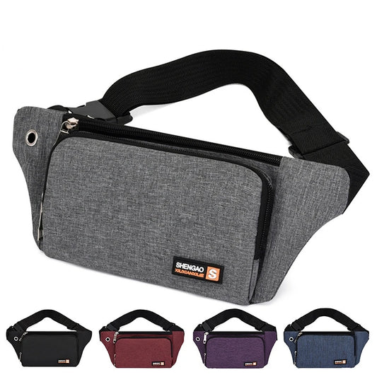 Men Women Waist Bag Pack Purse Casual Large Phone Belt Bag Pouch Canvas