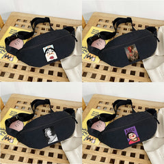 Anime Waist Bag Organizer Funny Print Crossbody Belt Bag