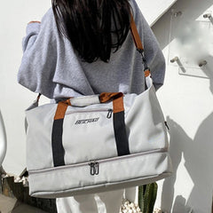 Travel Bag with Shoe Compartment Sport Tote Handbag Large Capacity Weekender