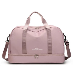 Men & Women's Travel Bag with Shoe Compartment Gym Handbag Large Capacity