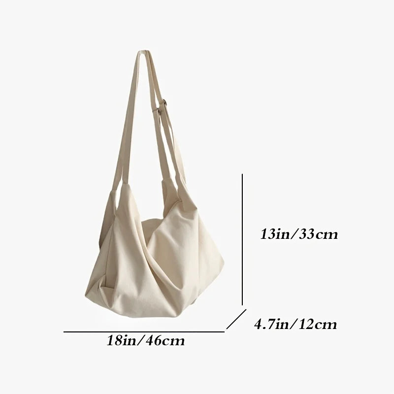Large-capacity Canvas Tote Crossbody Bag for Travel