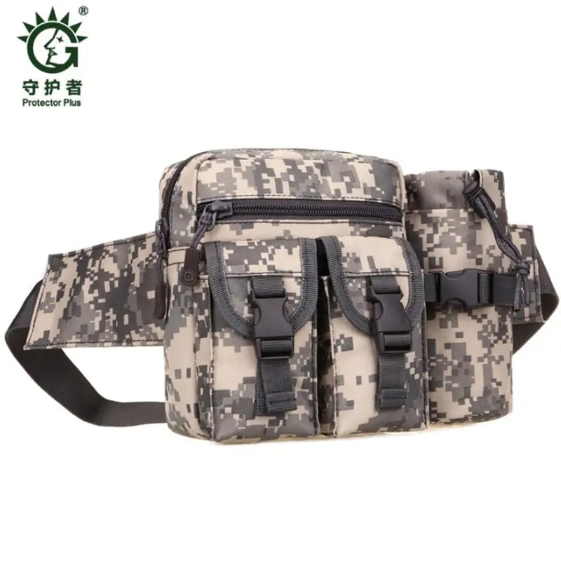 Nylon Chest Bag Water Bottle Waist Travel Bag Camouflage Female Bag
