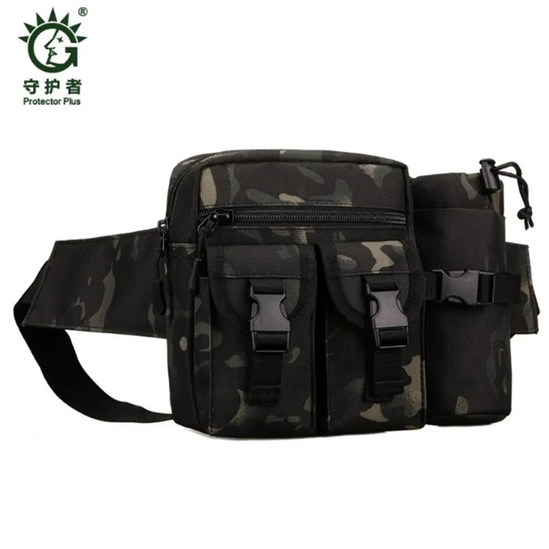 Nylon Chest Bag Water Bottle Waist Travel Bag Camouflage Female Bag