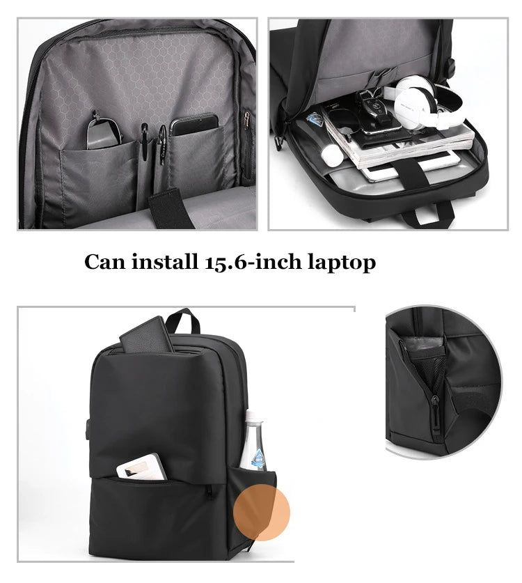 Men Business Waterproof Laptop Backpack