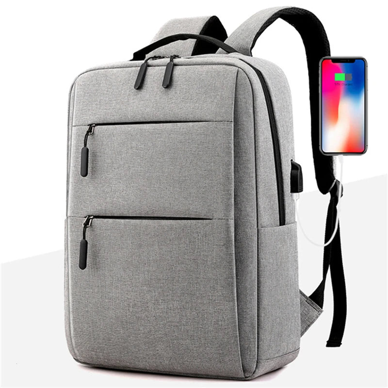 Men's USB Laptop Backpack Waterproof Travel Backpack