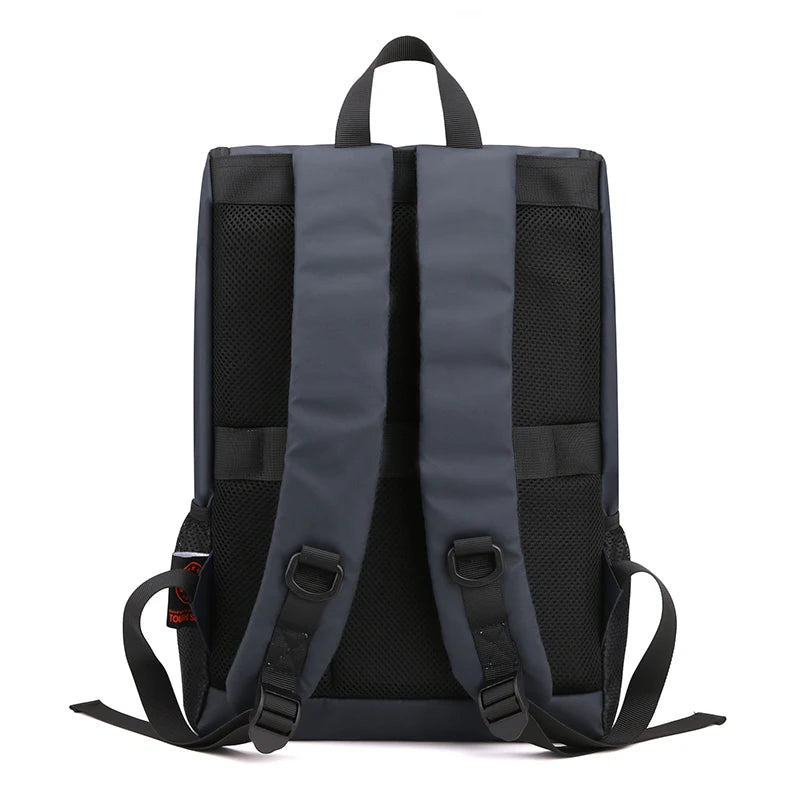 Men's Grey Waterproof Laptop Backpack College Business Travel Bag